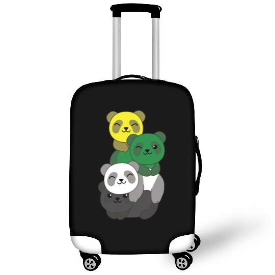 Skoliosexual Flag Pride Lgbtq Cute Panda Luggage Covers