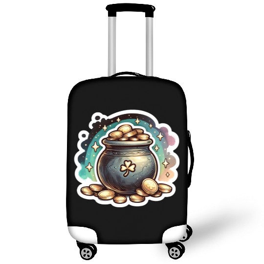 Saint Patrick's Day Sparkly Pot of Gold Luggage Covers