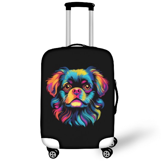 Watercolor Colorful Tibetan Spaniel Luggage Covers