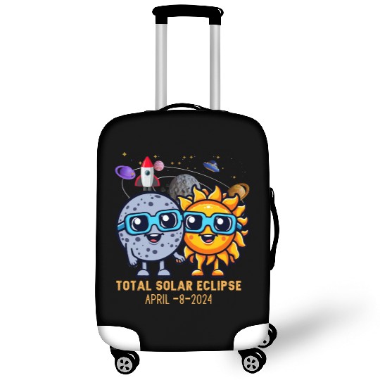 Total solar eclipse 4-8-2024: Sun and Moon love Luggage Covers