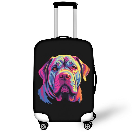 Watercolor Colorful Neapolitan Mastiff Luggage Covers