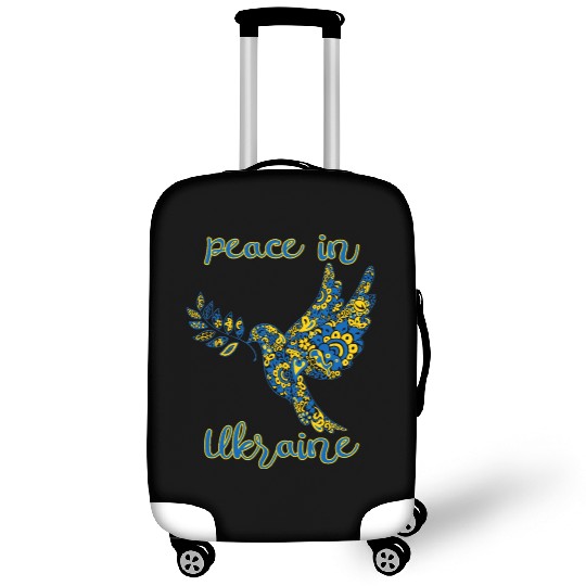 Dove of peace in Ukraine drawing in national color Luggage Covers