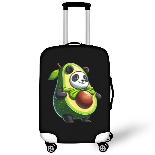 Avocado Panda: Peaceful Green Guardian Luggage Covers