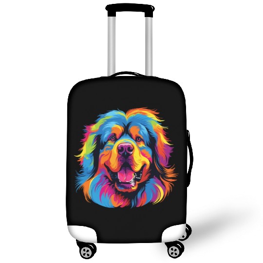 Watercolor Colorful Tibetan Mastiff Luggage Covers