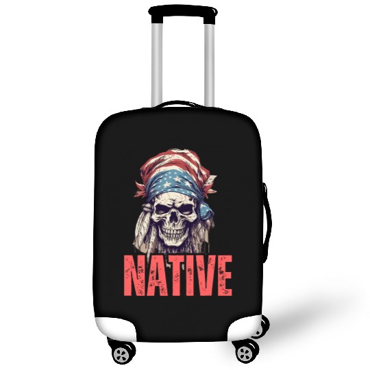 Native American Headpiece Native American Skull Luggage Covers