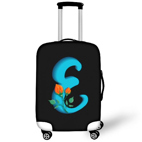 Three dimensional capital letter E rose monogram Luggage Covers