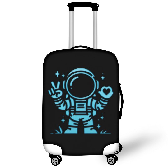 Blue Astronaut is sending love Luggage Covers