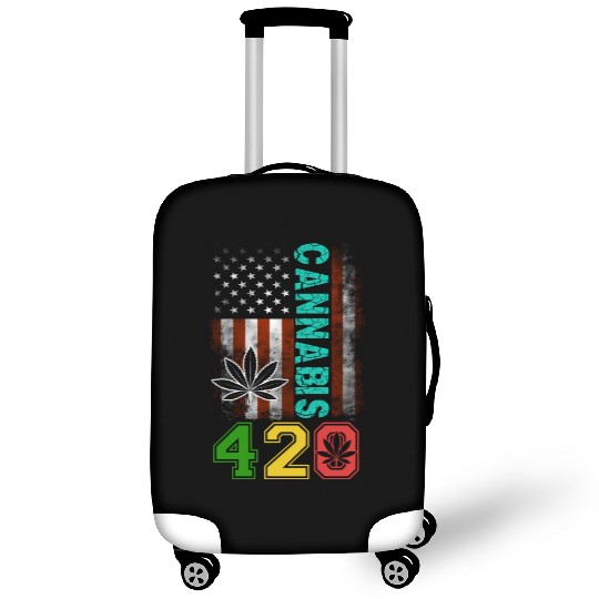 Amusing 420 American Herb Weed Marijuana Design Luggage Covers