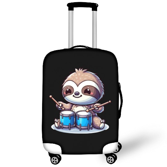 Cool Sloth Drummer Lazy Vibes Design Luggage Covers