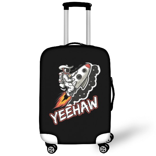 Space Cowboy Riding a Rocket with Yeehaw Slogan Luggage Covers