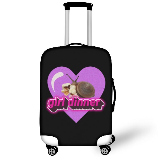 Girl dinner meme snail popcorn cute aesthetic Luggage Covers