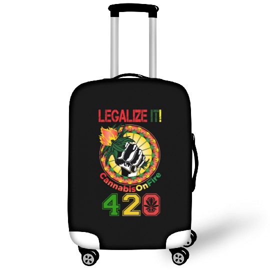 Comedic 420 Legal Herb Weed Marijuana Design Luggage Covers