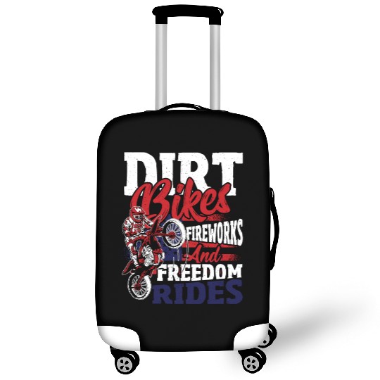 Dirt Bike American Flag Motocross Biker 4th of Luggage Covers