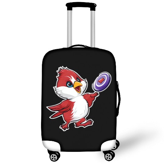 Cardinal Frisbee Fun: Vibrant Cardinal Design for Luggage Covers