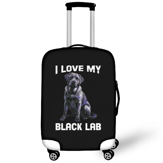 Labrador Lover I LOVE MY BLACK LAB Black Luggage Covers