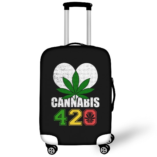 Sidesplitting 420 Love Herb Weed Marijuana Design Luggage Covers