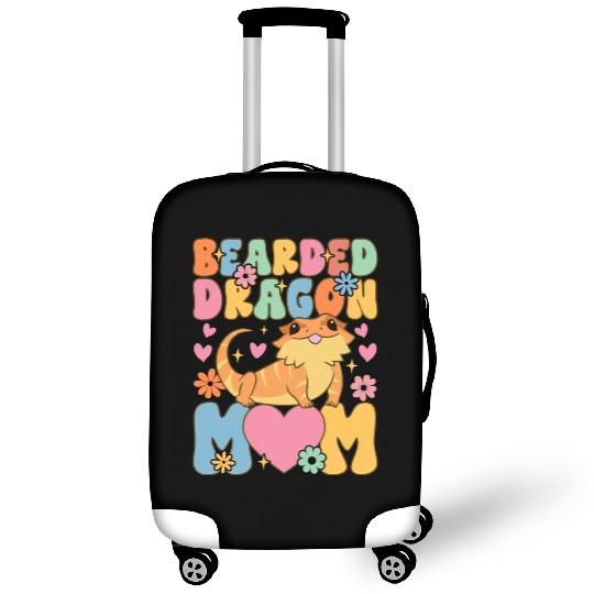 Bearded Dragon Mom Groovy Lizard Lover Luggage Covers