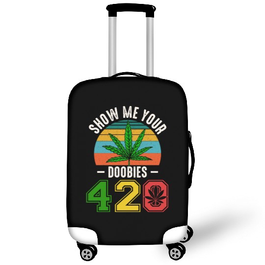 Fun 420 Show Me Herb Weed Marijuana Design Luggage Covers