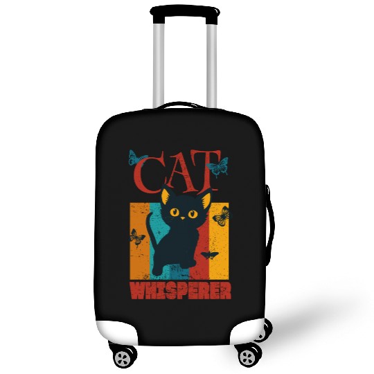 Cat Whisperer Vintage Retro Luggage Covers