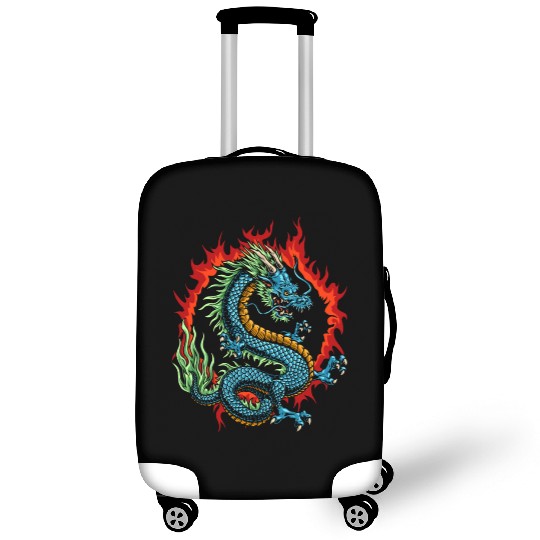 Angry Japanese Dragon Luggage Covers