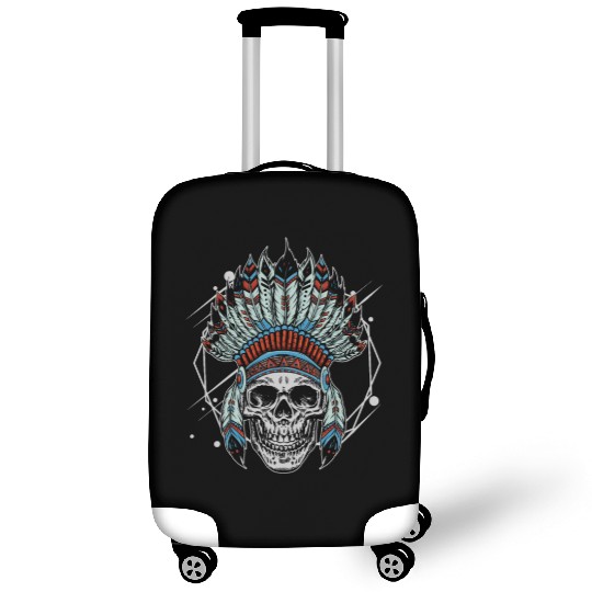 Indigenous Native American Skull Head Luggage Covers