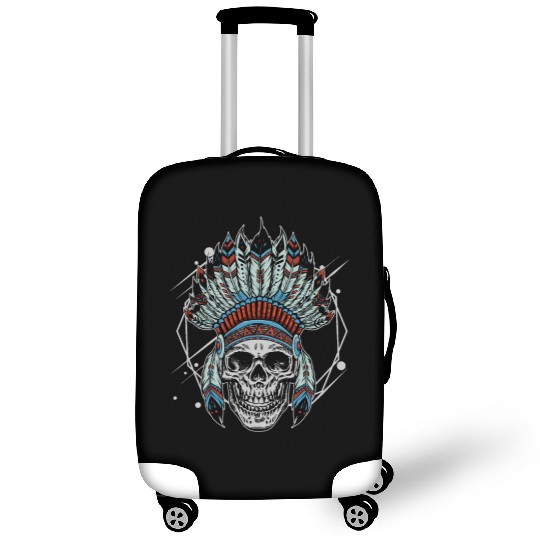 Indigenous Native American Skull Head Luggage Covers