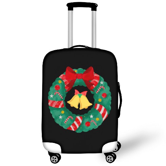 Christmas Wreath with Bells Luggage Covers