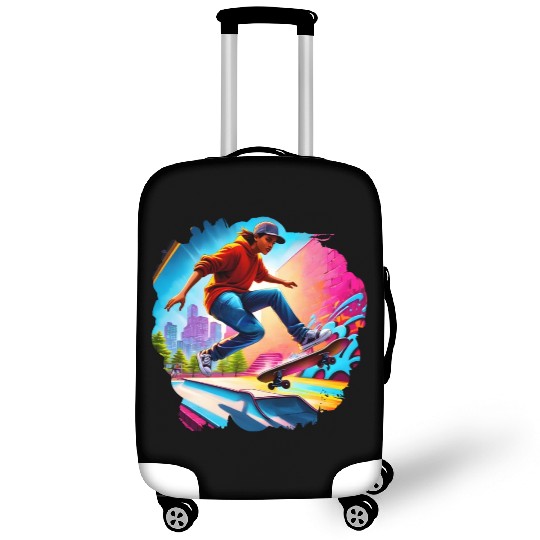 AI Airbrushed Skate Park Teen Luggage Covers Design