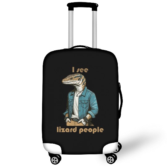 I see lizard people Luggage Covers