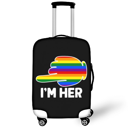 I'm Hers Rainbow Lesbian Couple Funny LGBT Pride Luggage Covers