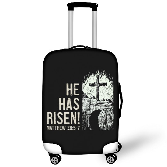 He Has Risen Christ Bible Verse Tomb Cross Luggage Covers