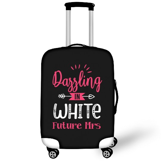 Bridal Dazzling In White Luggage Covers