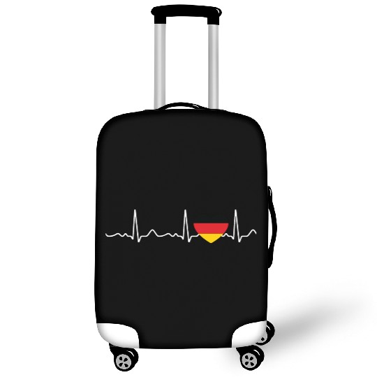 Germany - heartbeat, pulse, heart line, ECG Luggage Covers