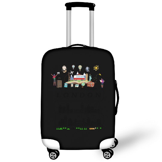 Unique Visit London England Travel Guide City Map Luggage Covers