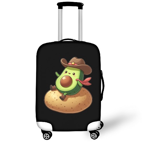Avocado Cowboy Potato Rider Luggage Covers