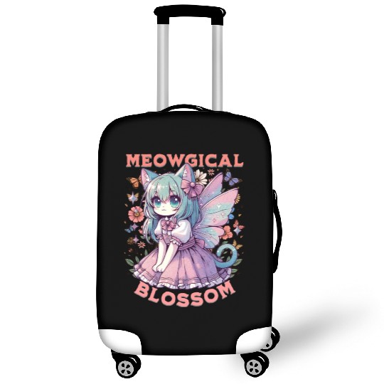 Meowgical Blossom Enchanting Fairycore Cat Fantasy Luggage Covers