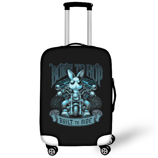 Born to Hop, Built to Ride Biker Style Bunny Luggage Covers