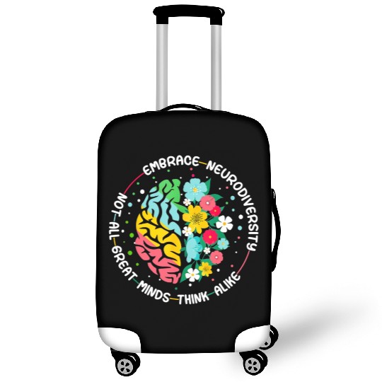 Embrace Neurodiversity Brain Autism Awareness ADHD Luggage Covers