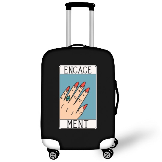 Engagement - Engaged Tarot Card - Wedding Proposal Luggage Covers