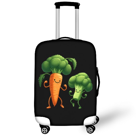 Carrot Dancing with Broccoli Luggage Covers