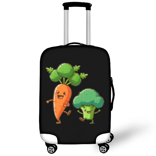 Carrot Dancing with Broccoli Luggage Covers