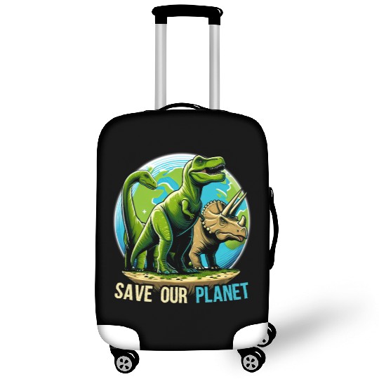 Save Our Planet Dinosaurs Kid Cute Earth Day Boys Luggage Covers