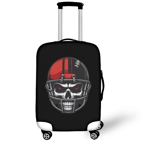 Scary Skull American Football Helmet Luggage Covers