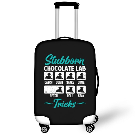 Labrador STUBBORN CHOCOLATE LAB TRICKS Luggage Covers