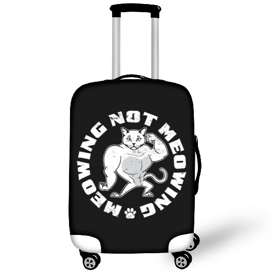 Mewing Not Meowing Funny Cat Meme Jawline Luggage Covers