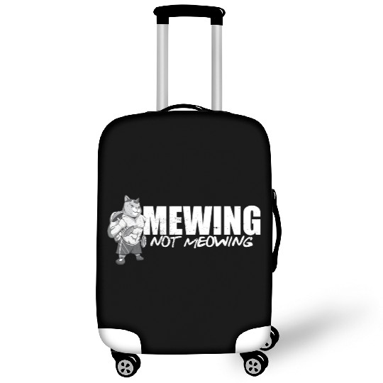 Funny Cat Meme Mewing Not Meowing Jawline Luggage Covers