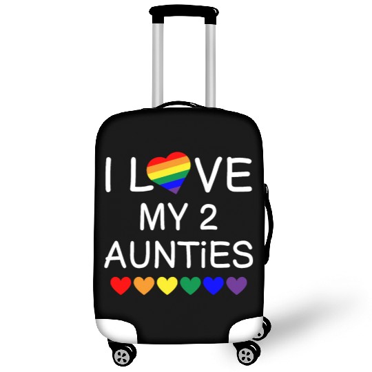 I Love My 2 Aunties Pride Baby Gay Aunt Toddler Luggage Covers