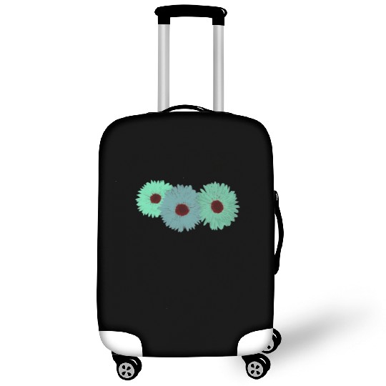 Pretty Spring Flowers Green Luggage Covers