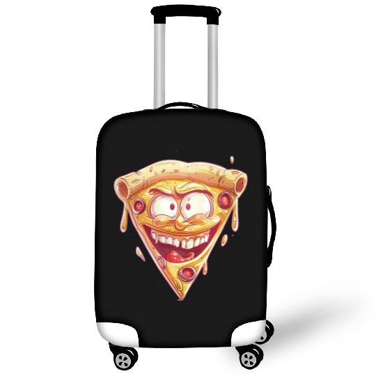 Cheesy Grinning Slice Captures Joy Luggage Covers