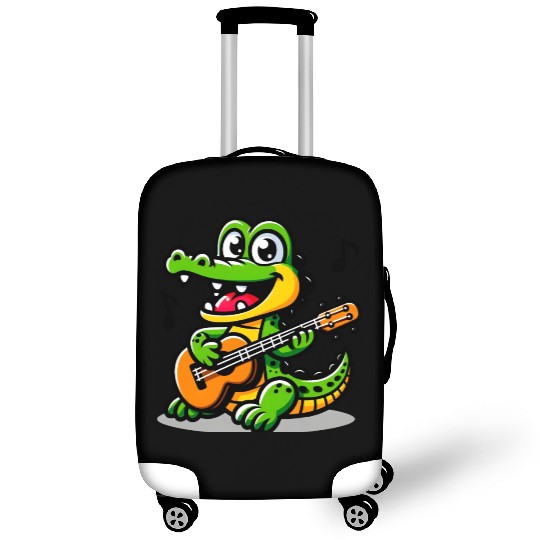 Crocodile Playing Guitar Luggage Covers